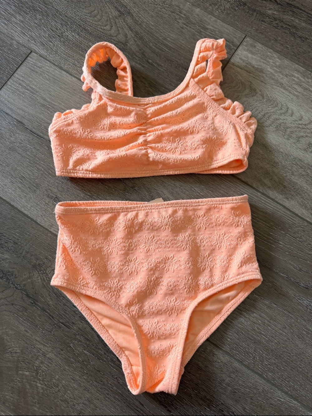 Cotton On Kids Peach Textured Bikini Set